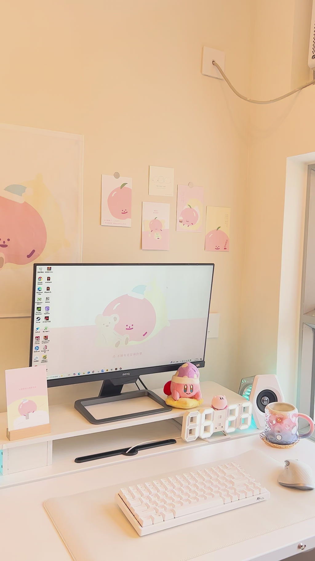 【LIFEMAGICHK】家居療癒插畫套裝｜6款卡片連裝飾掛布♡桃桃子