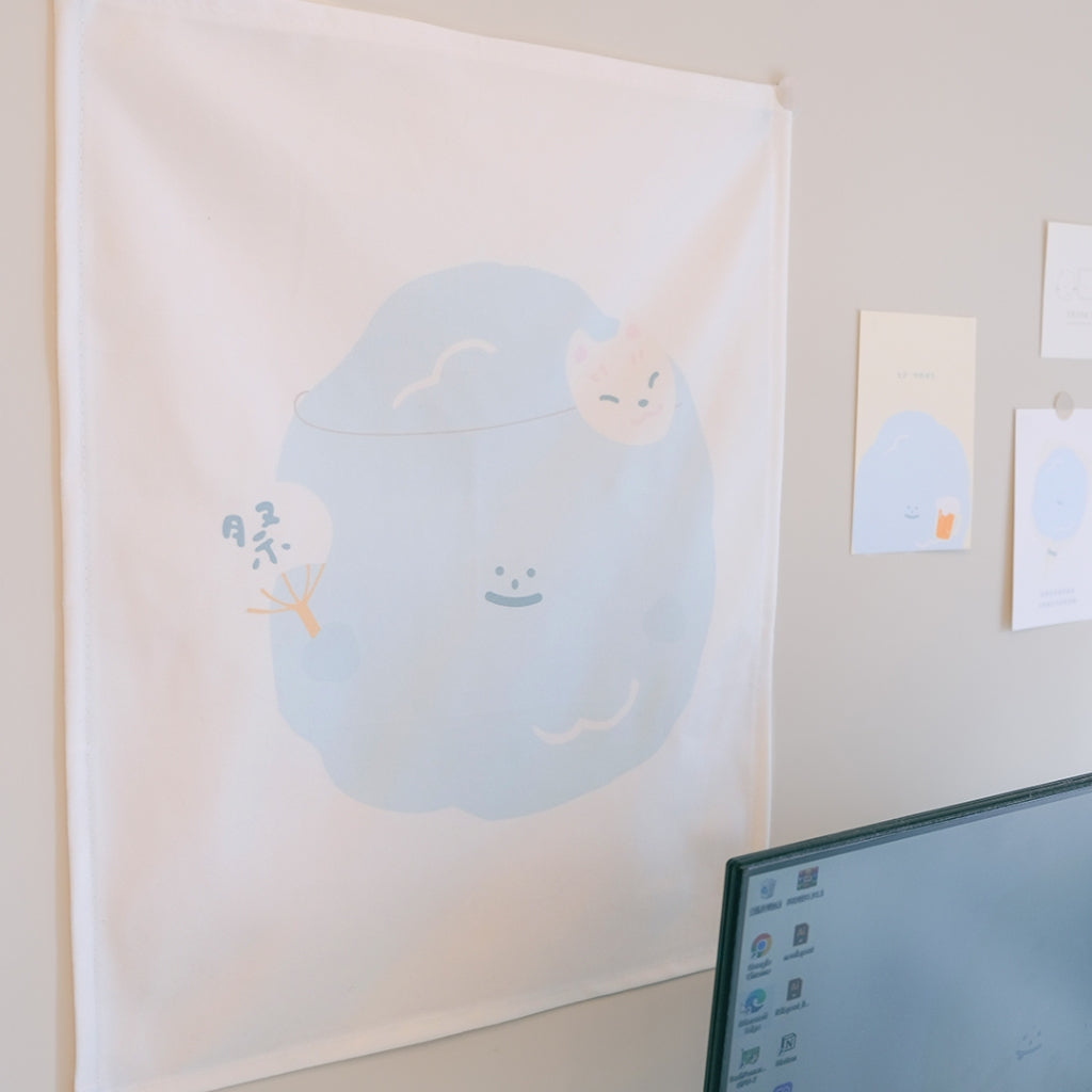 【LIFEMAGICHK】家居療癒插畫套裝｜6款卡片連裝飾掛布♡棉花花