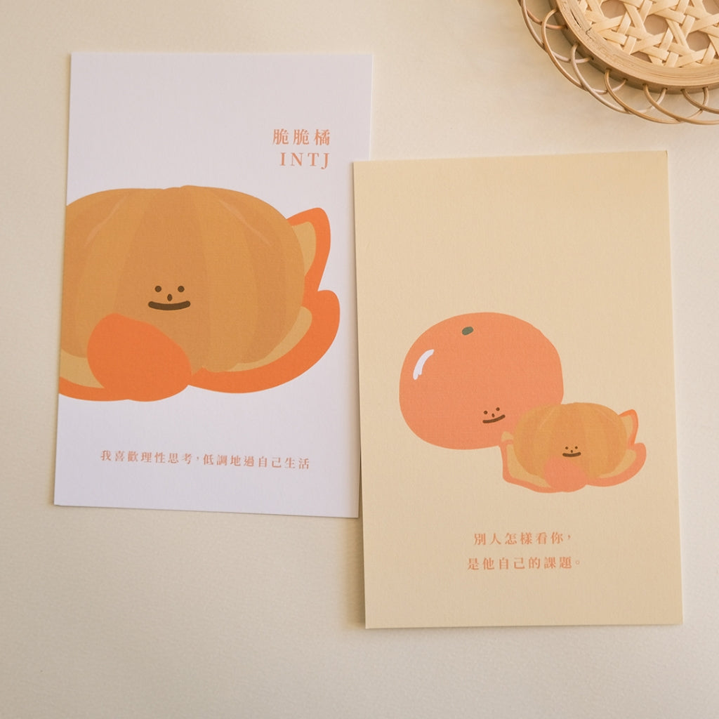 【LIFEMAGICHK】家居療癒插畫套裝｜6款卡片連裝飾掛布♡悶橘橘