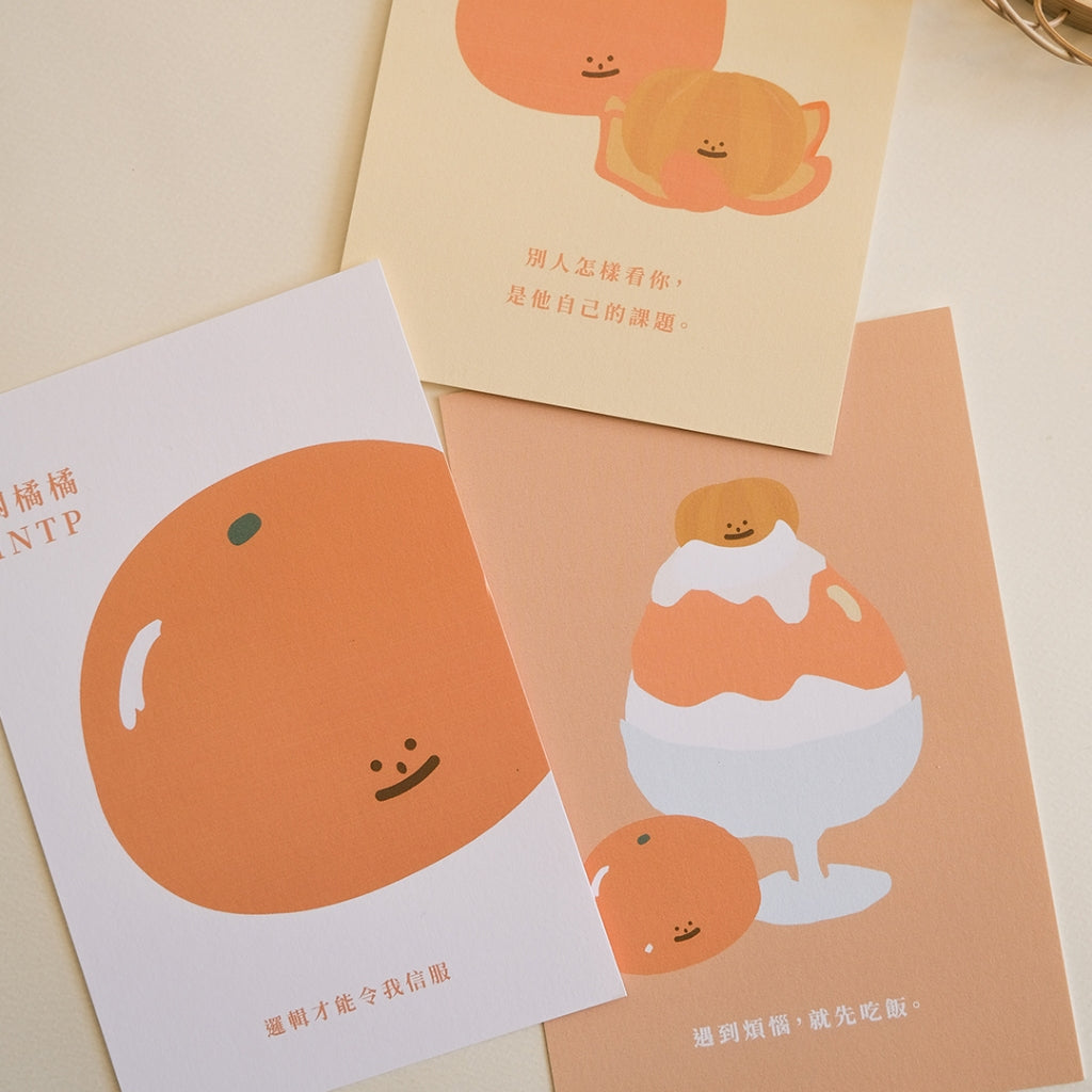 【LIFEMAGICHK】家居療癒插畫套裝｜6款卡片連裝飾掛布♡悶橘橘