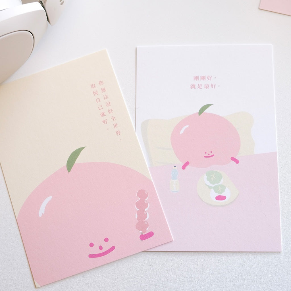 【LIFEMAGICHK】家居療癒插畫套裝｜6款卡片連裝飾掛布♡桃桃子