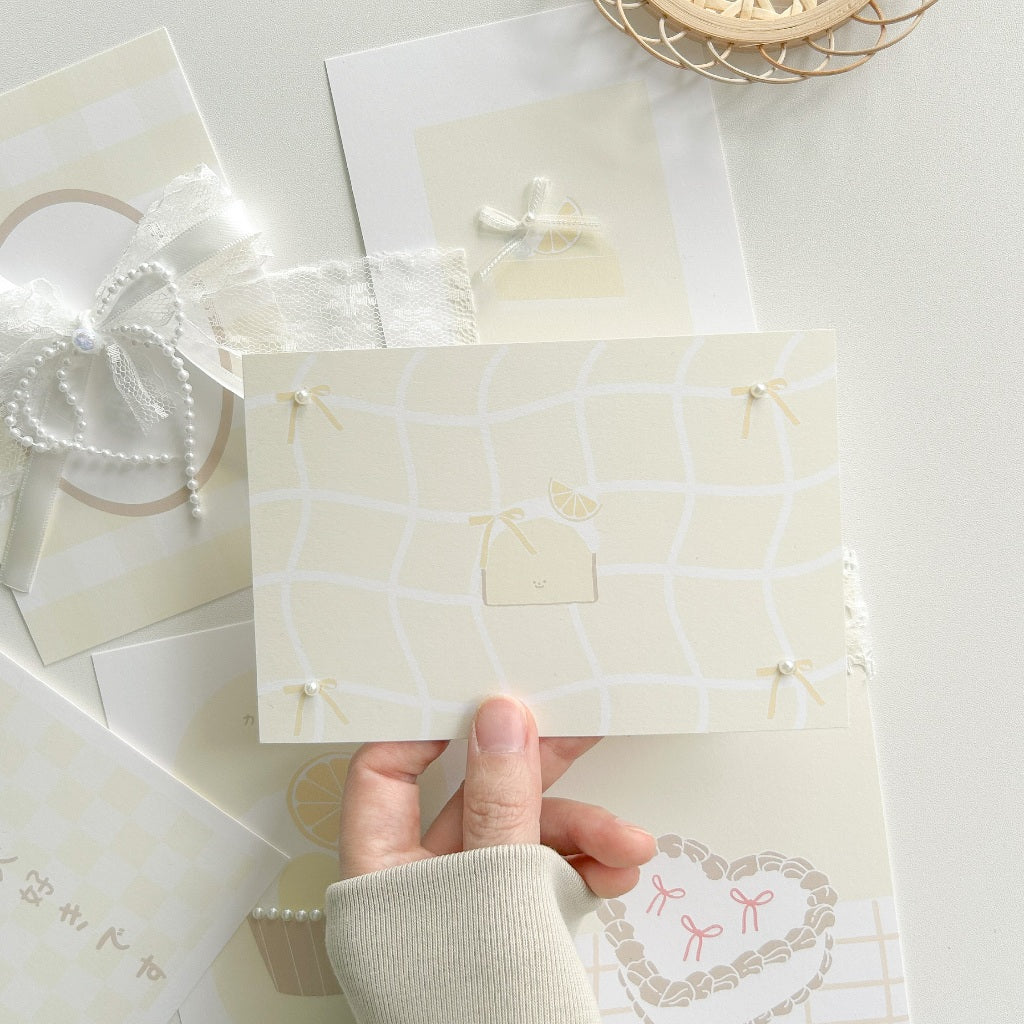 檸檬午夏♡日系 ins 療癒佈置套裝｜8款手工牆飾卡片