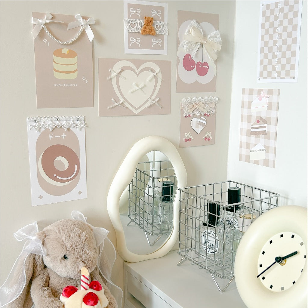 櫻桃巧克力♡日系 ins 療癒佈置套裝｜8款手工牆飾卡片