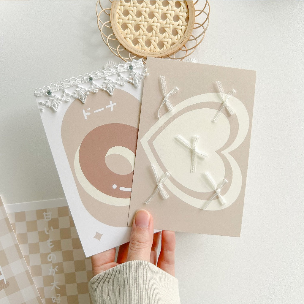 櫻桃巧克力♡日系 ins 療癒佈置套裝｜8款手工牆飾卡片