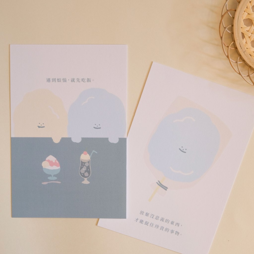 【LIFEMAGICHK】家居療癒插畫套裝｜6款卡片連裝飾掛布♡棉花花